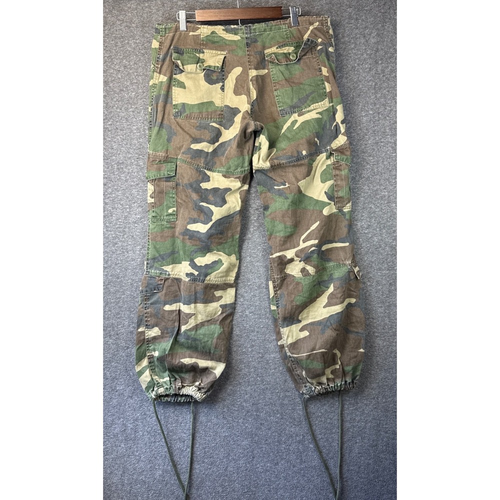 Rothco Cargo Pants Men Large Camo Woodland Ramie Cotton Tactical Hunting Fishing - Picture 5 of 12